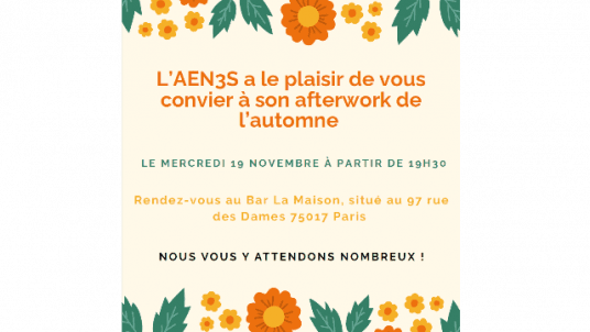 Afterwork de l'autonme 2025 - AEN3S en Ile-de-France